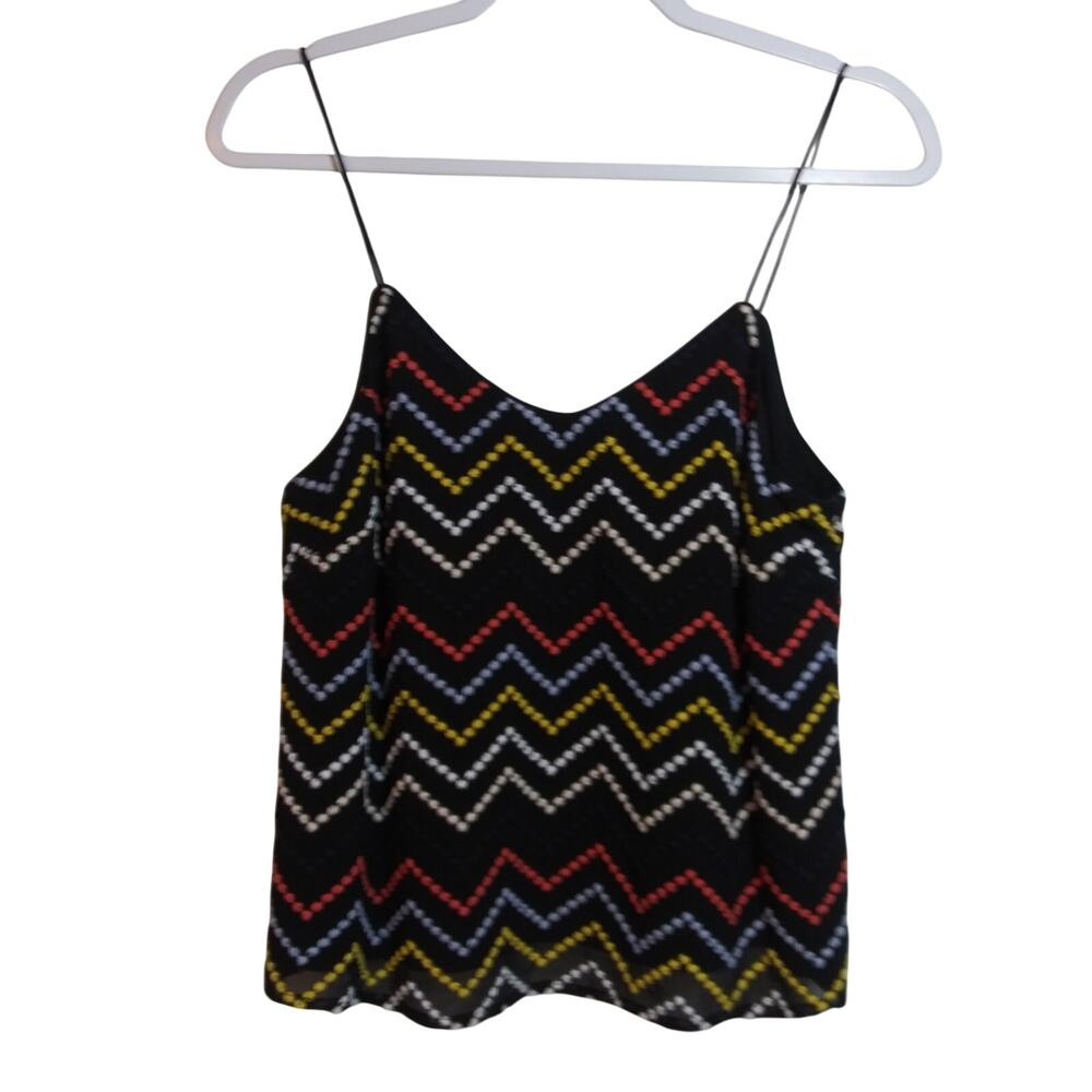 Wayf Black Chevron Rainbow Tank Embroidered Size M